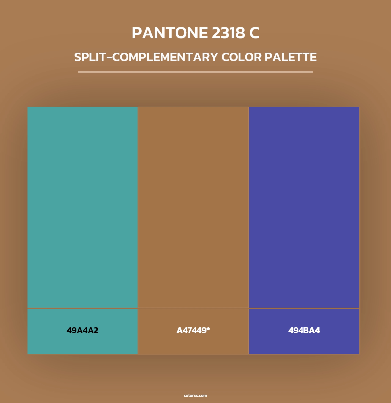 PANTONE 2318 C - Split-Complementary Color Palette