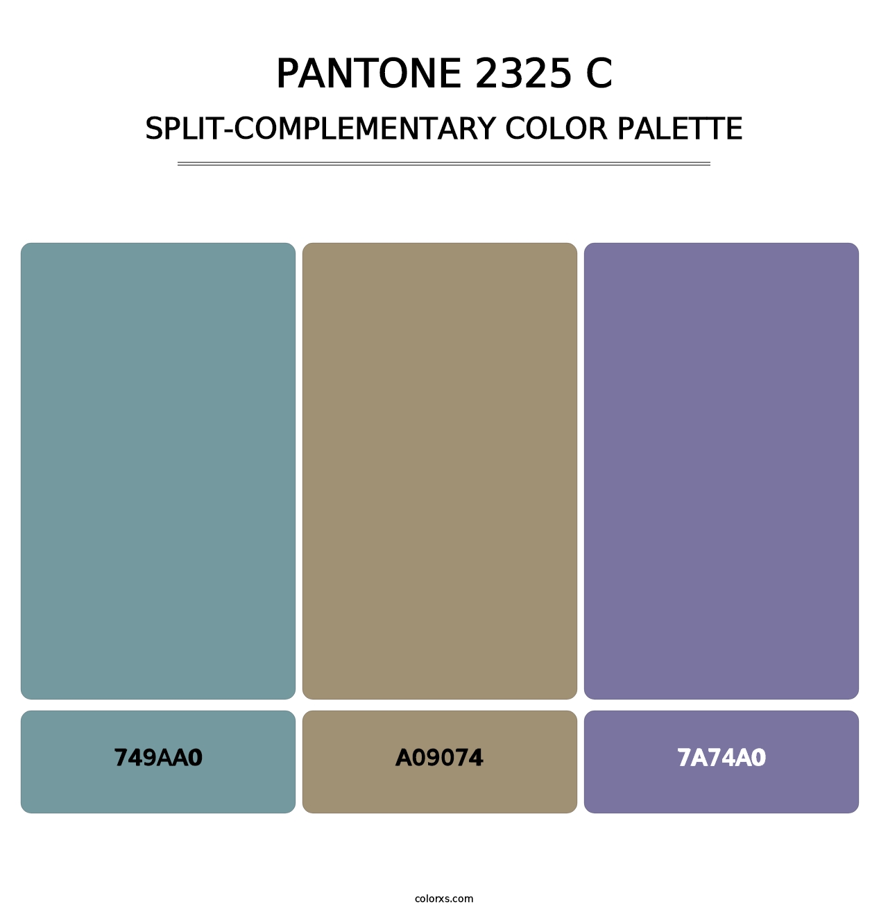 PANTONE 2325 C - Split-Complementary Color Palette