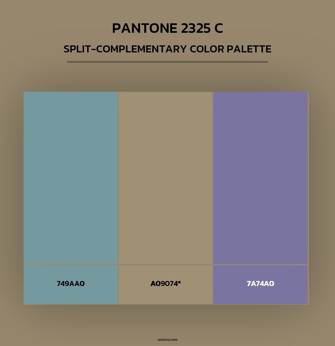 PANTONE 2325 C - Split-Complementary Color Palette