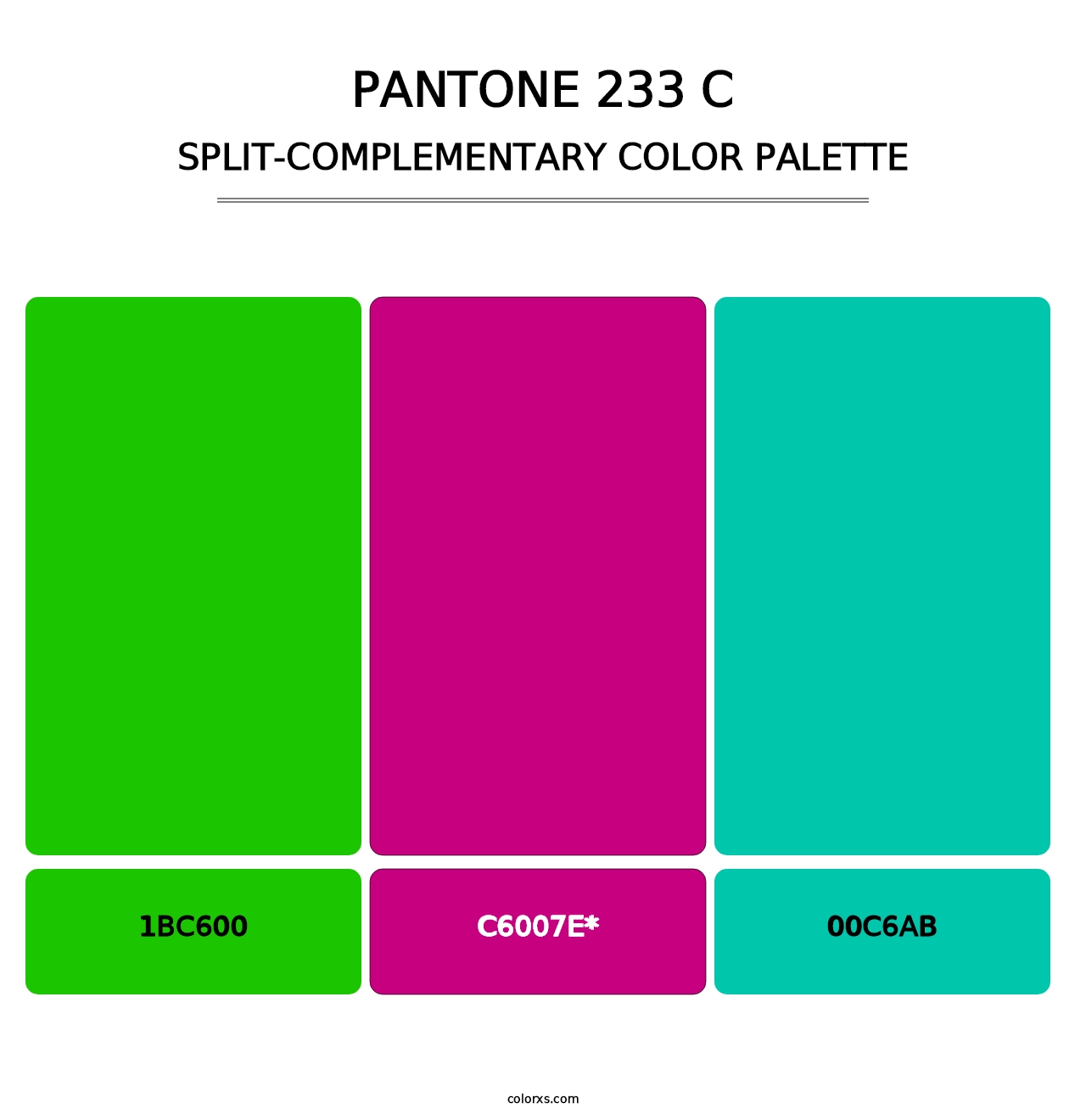 PANTONE 233 C - Split-Complementary Color Palette