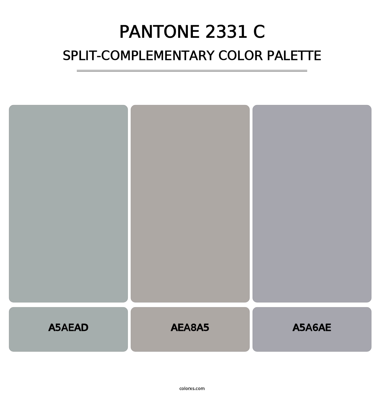 PANTONE 2331 C - Split-Complementary Color Palette