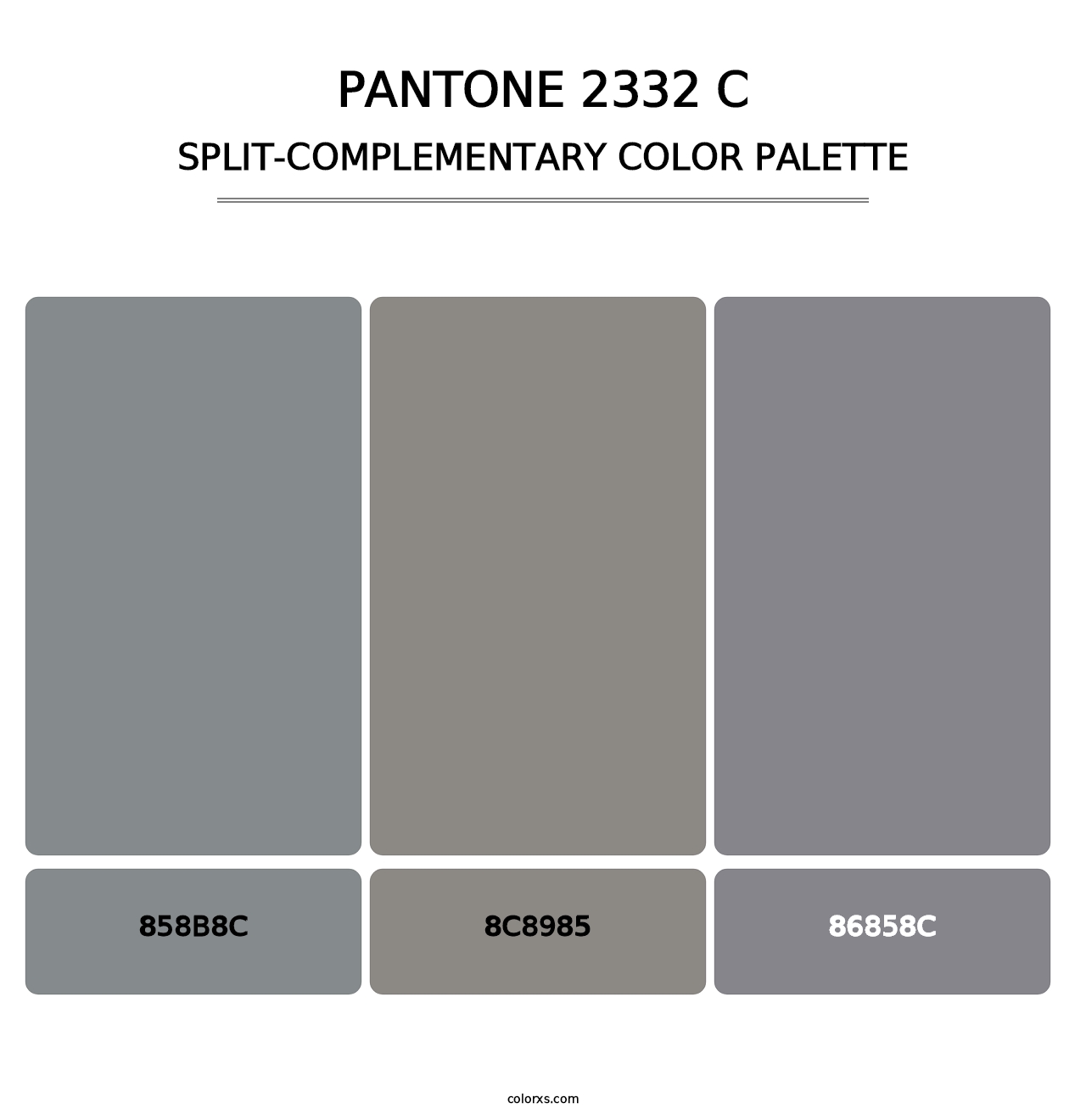 PANTONE 2332 C - Split-Complementary Color Palette