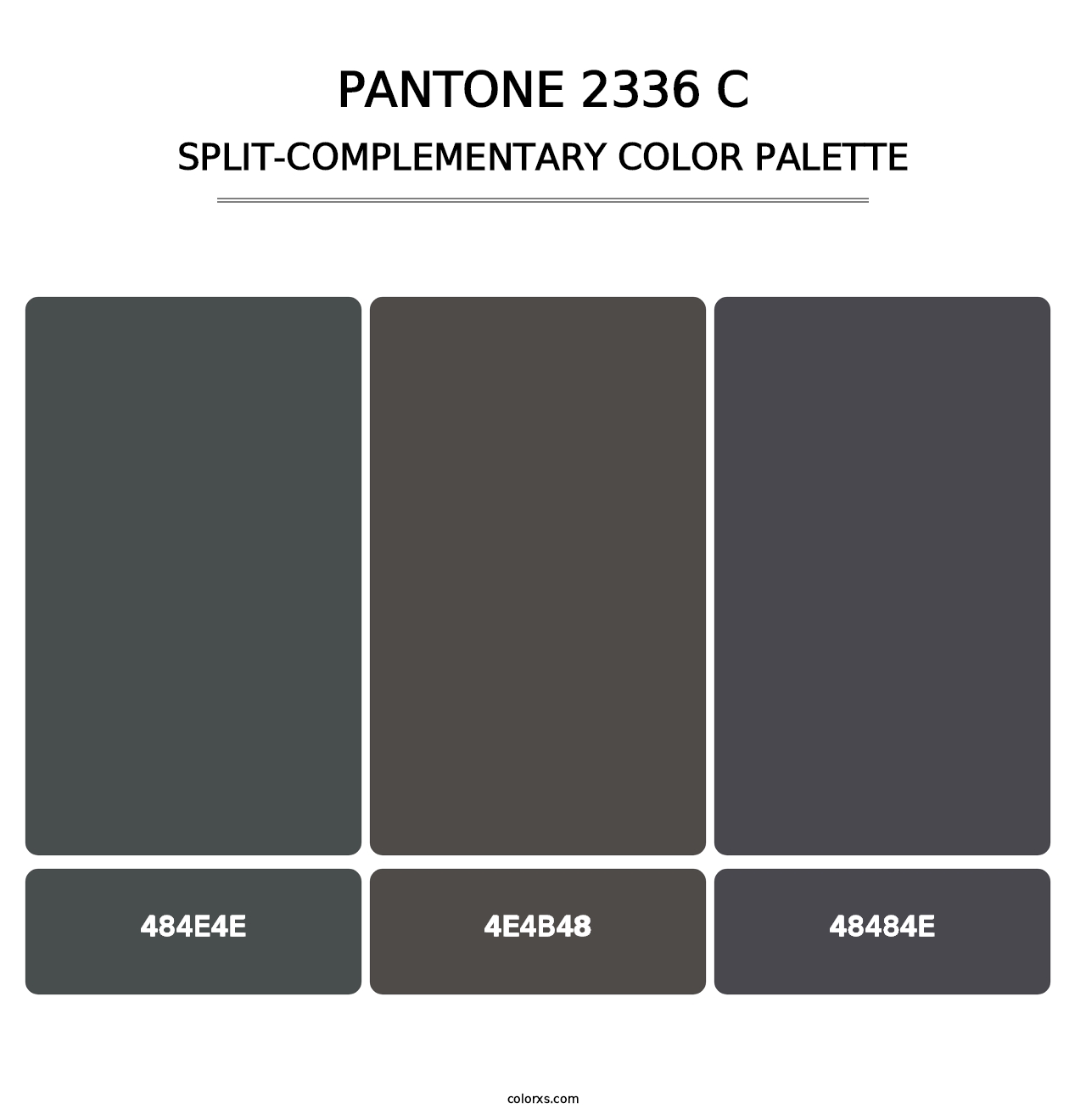 PANTONE 2336 C - Split-Complementary Color Palette