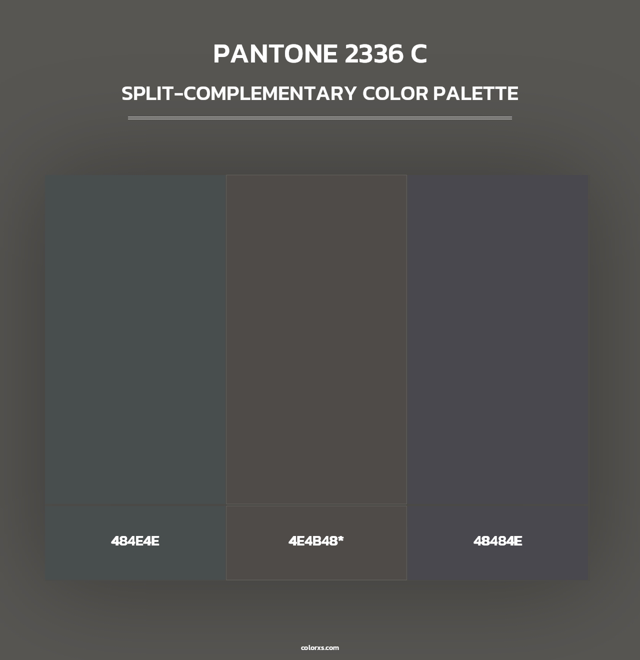 PANTONE 2336 C - Split-Complementary Color Palette