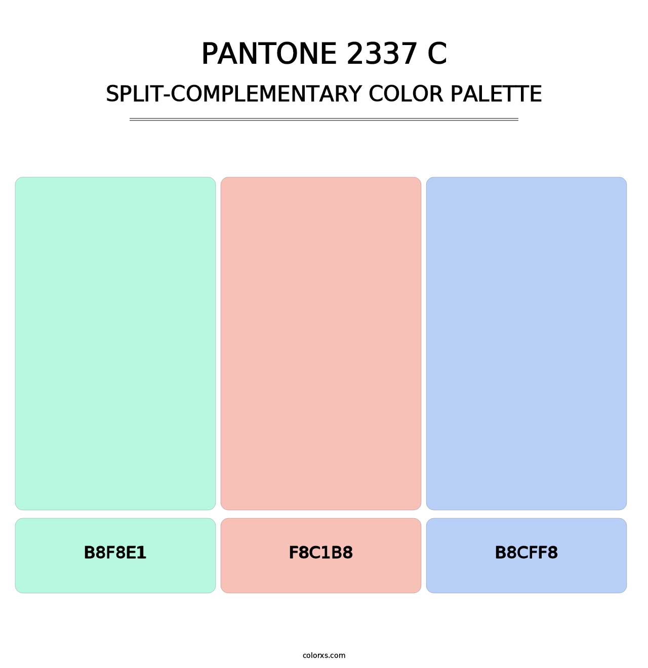 PANTONE 2337 C - Split-Complementary Color Palette