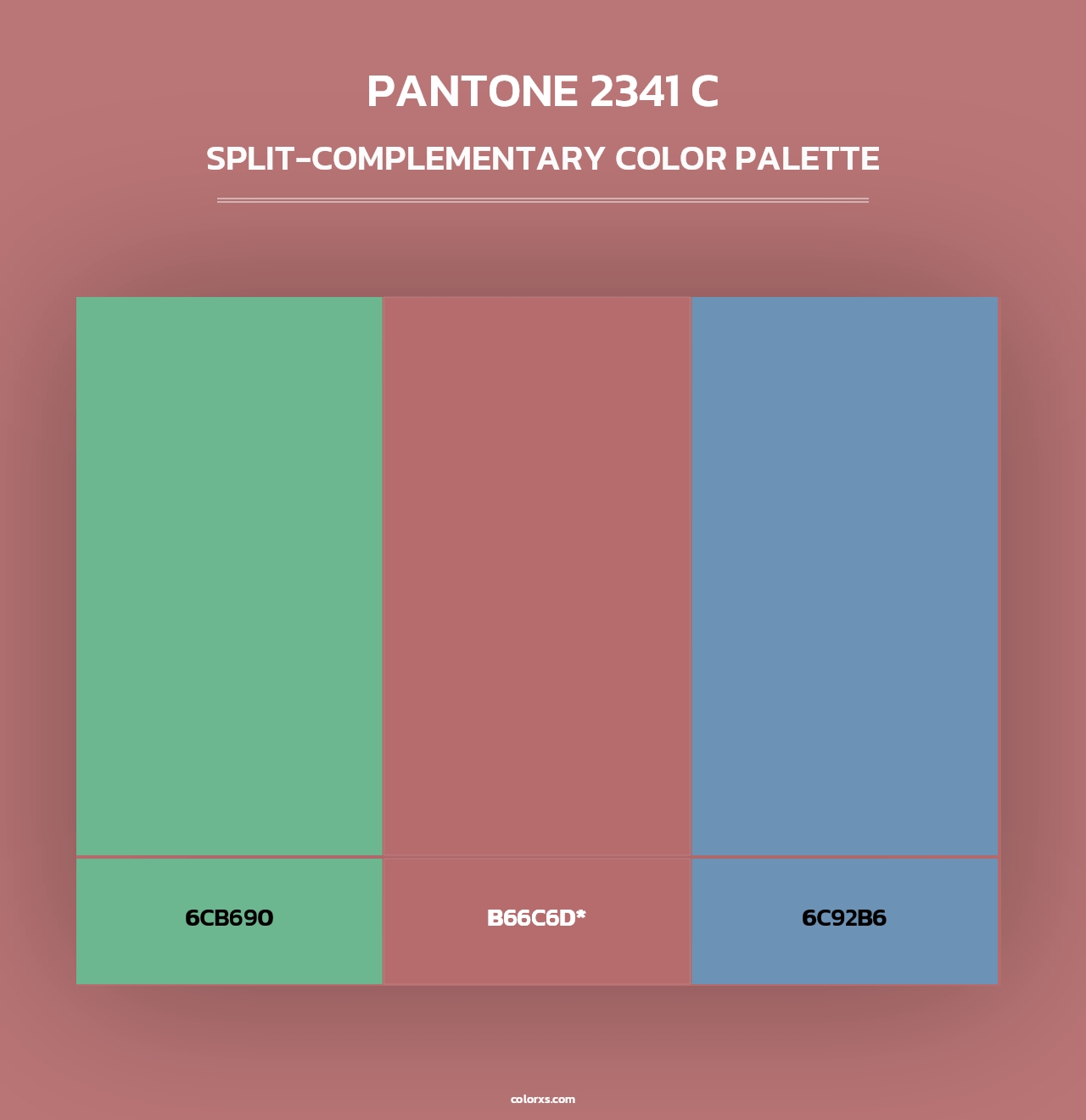 PANTONE 2341 C - Split-Complementary Color Palette