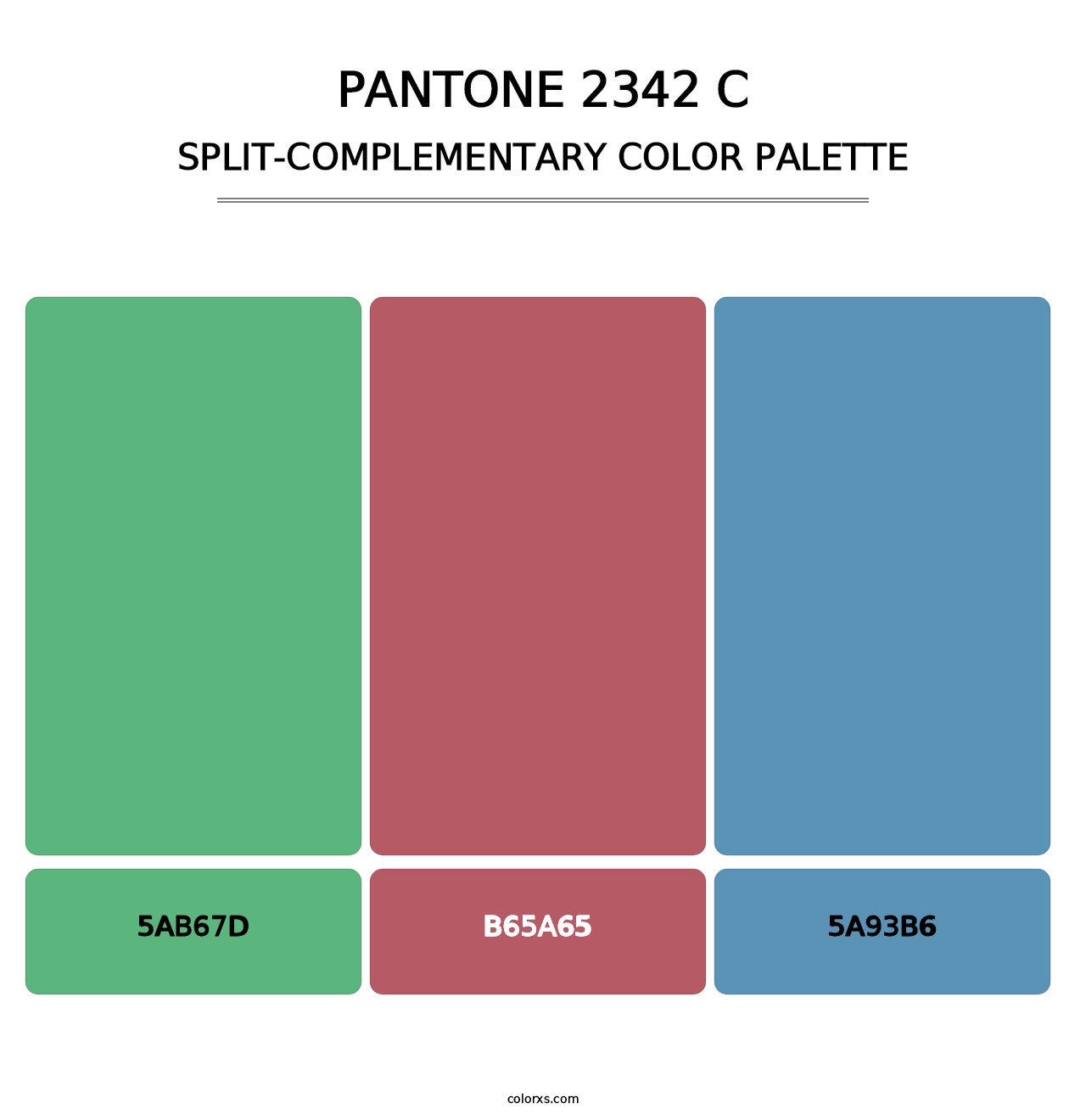 PANTONE 2342 C - Split-Complementary Color Palette