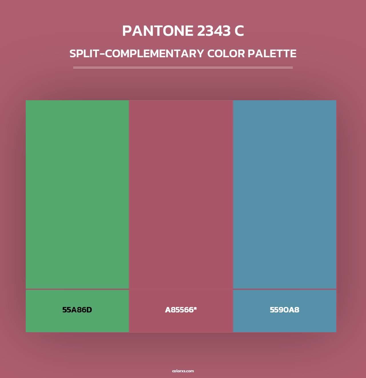 PANTONE 2343 C - Split-Complementary Color Palette