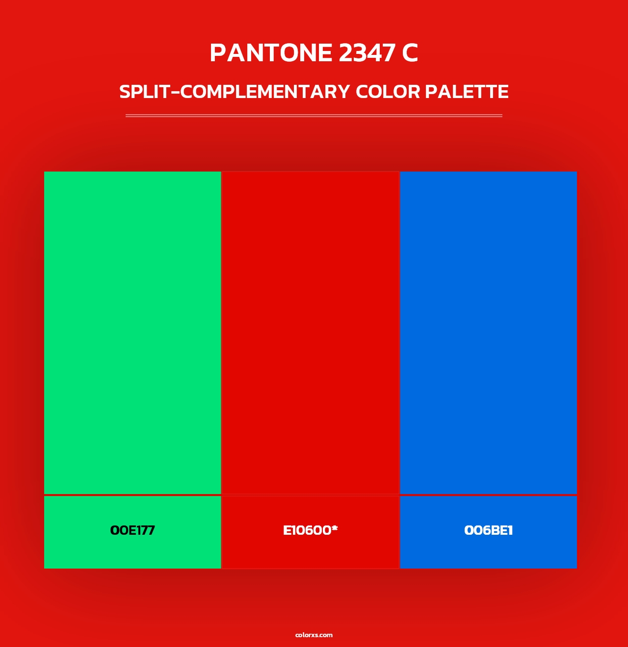 PANTONE 2347 C - Split-Complementary Color Palette