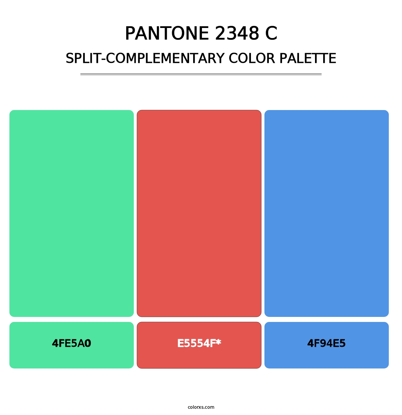 PANTONE 2348 C - Split-Complementary Color Palette
