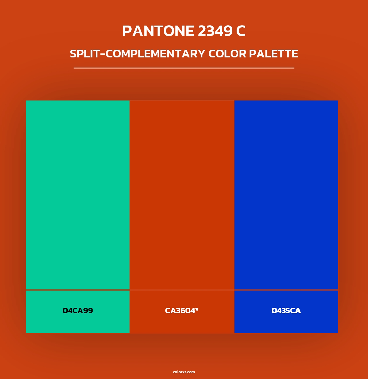 PANTONE 2349 C - Split-Complementary Color Palette