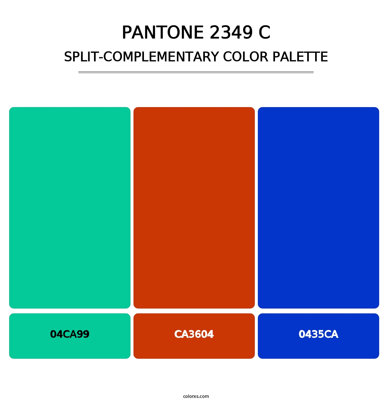 PANTONE 2349 C - Split-Complementary Color Palette