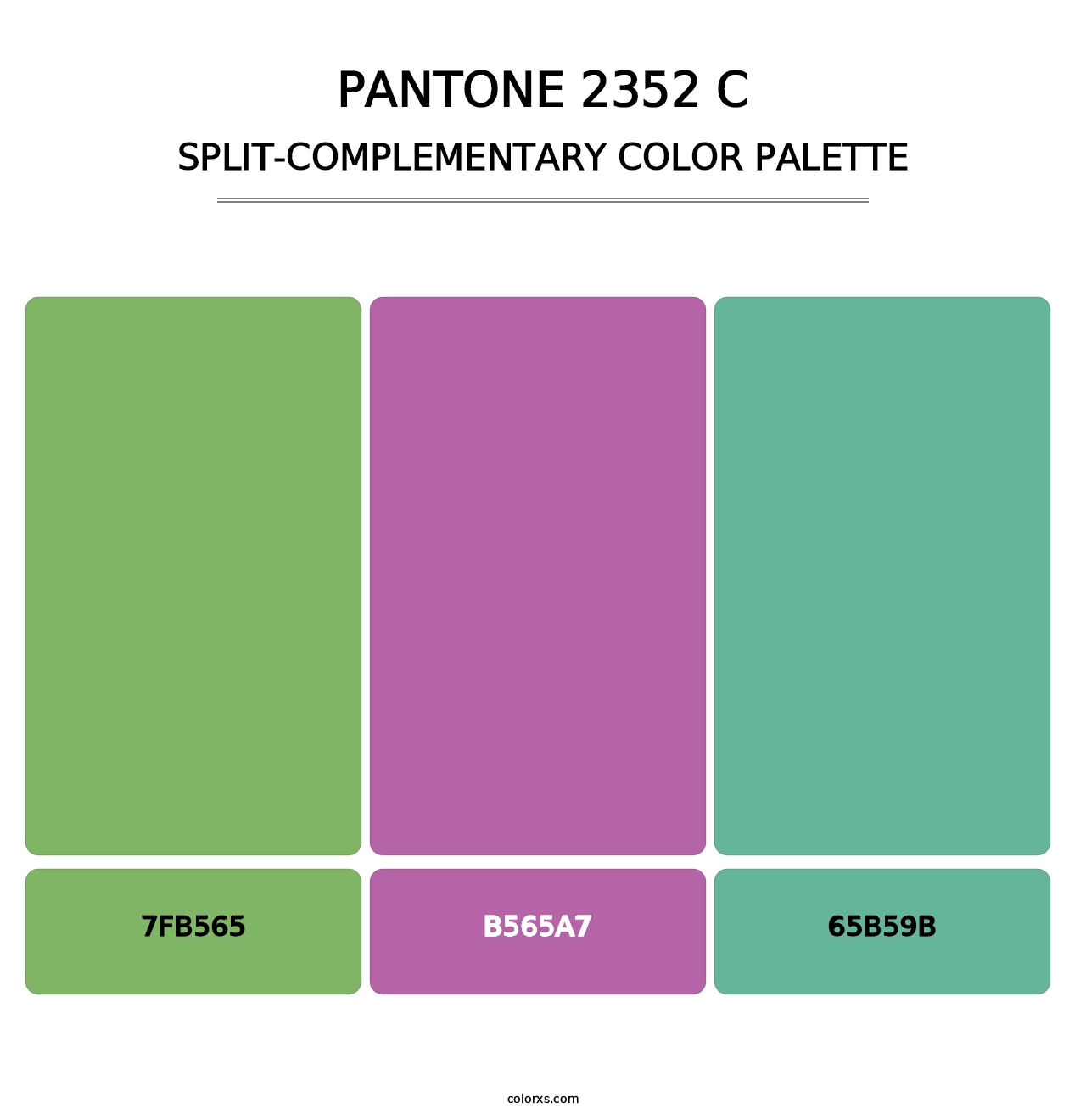 PANTONE 2352 C - Split-Complementary Color Palette