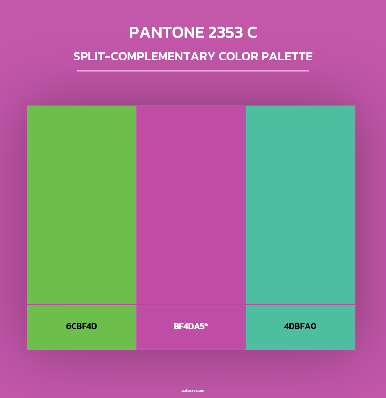PANTONE 2353 C - Split-Complementary Color Palette