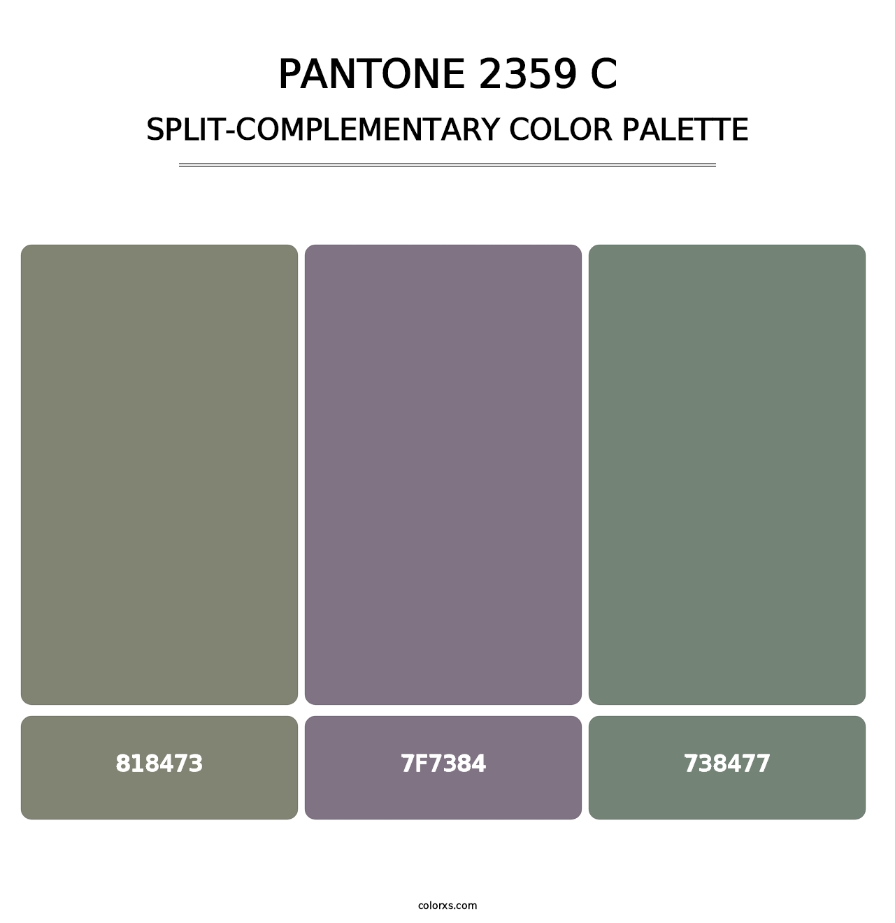 PANTONE 2359 C - Split-Complementary Color Palette