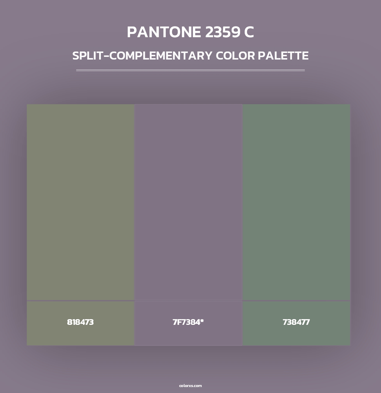 PANTONE 2359 C - Split-Complementary Color Palette