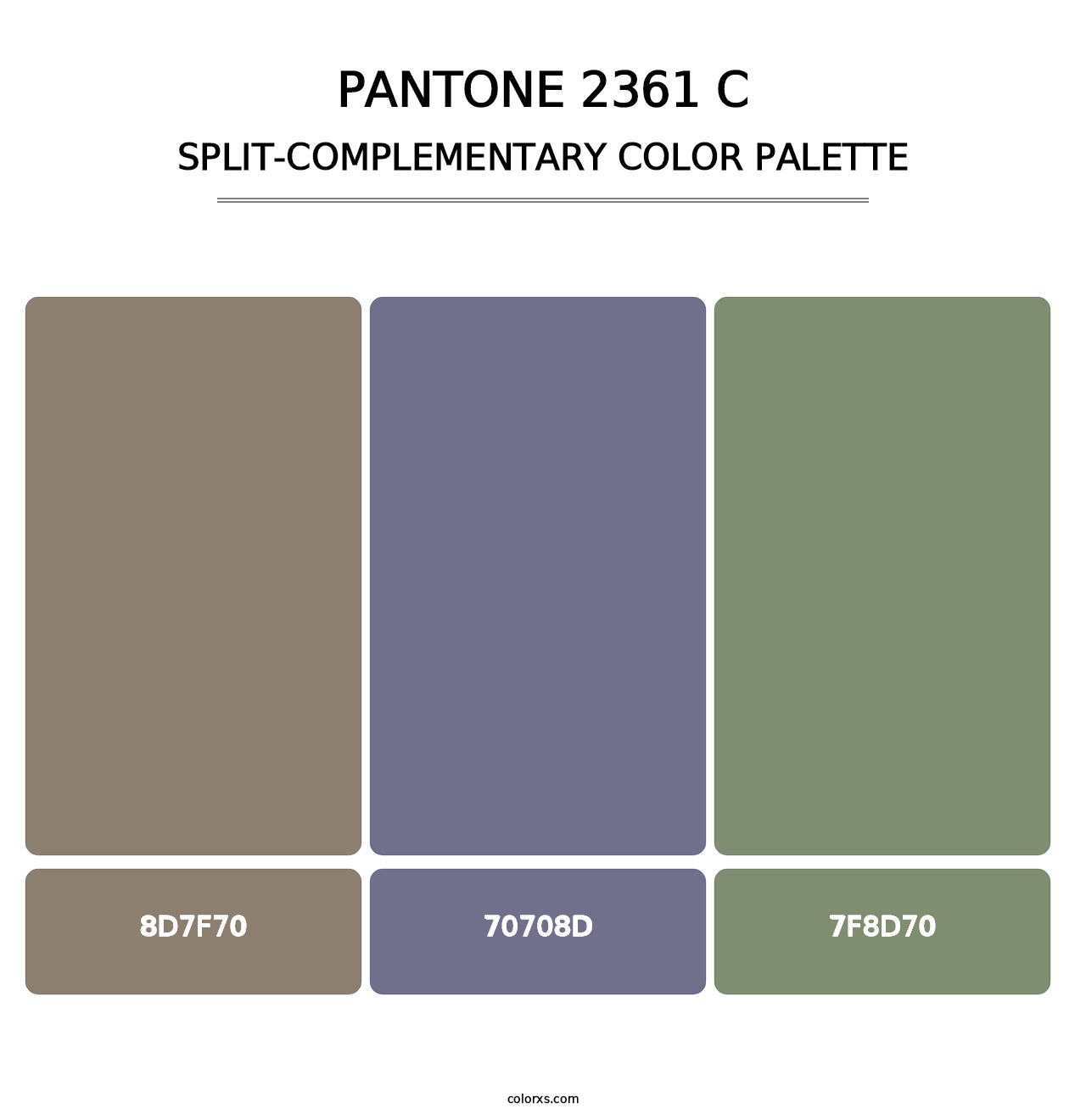 PANTONE 2361 C - Split-Complementary Color Palette