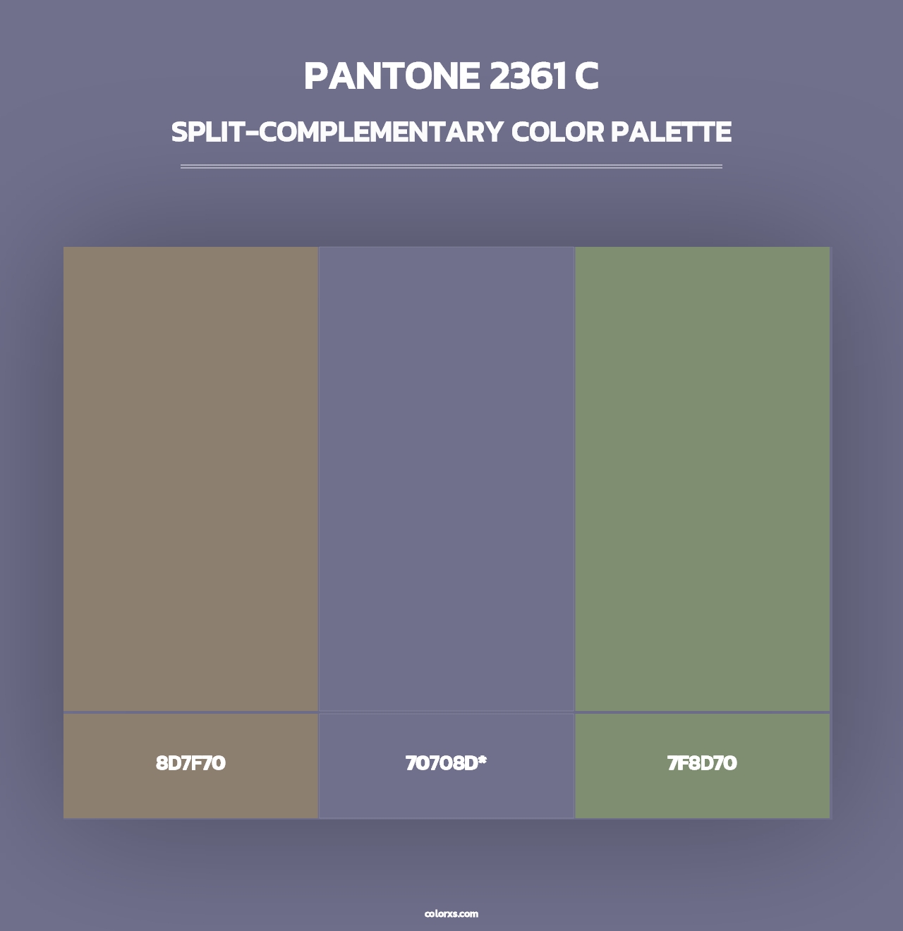 PANTONE 2361 C - Split-Complementary Color Palette