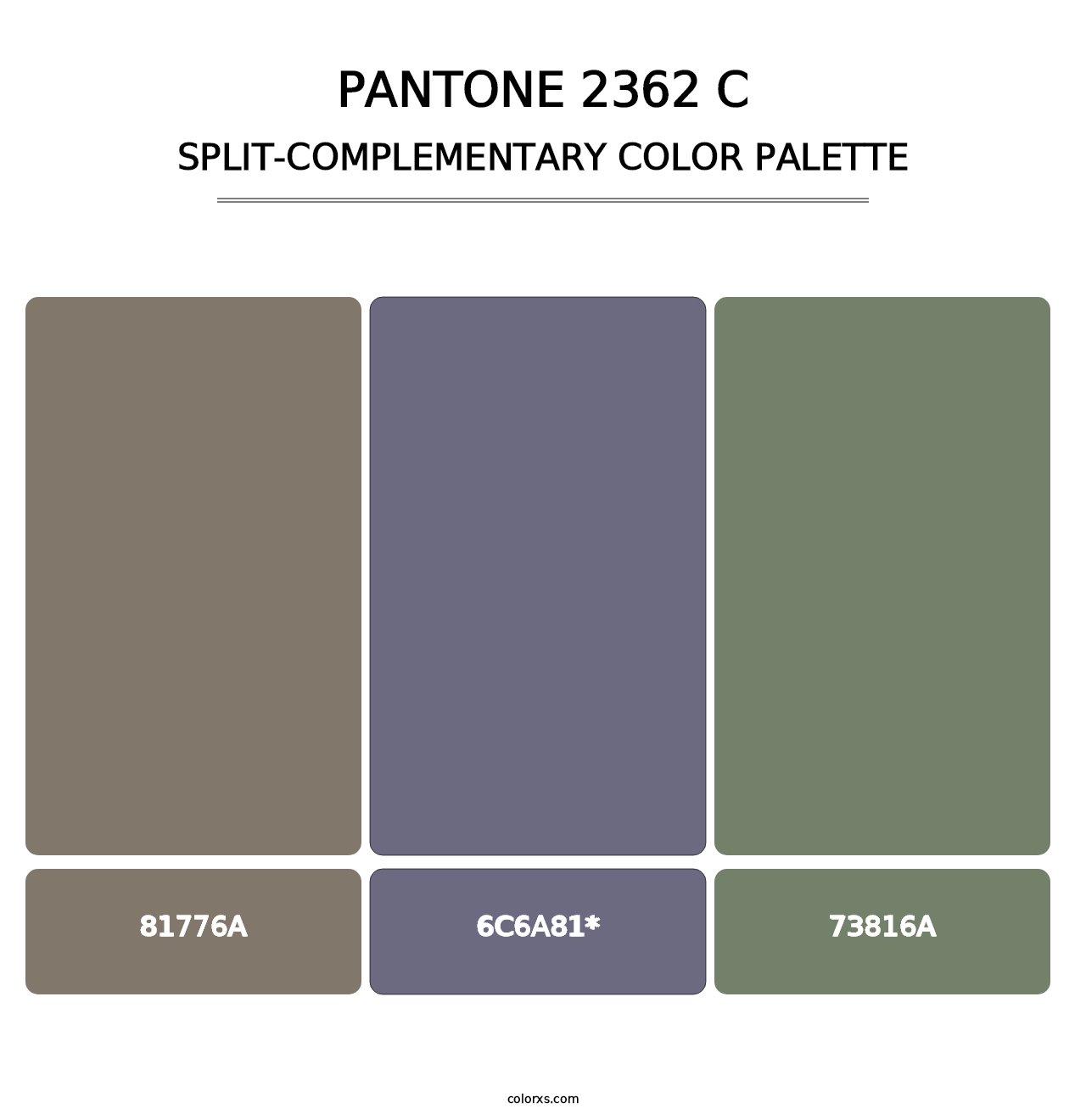PANTONE 2362 C - Split-Complementary Color Palette