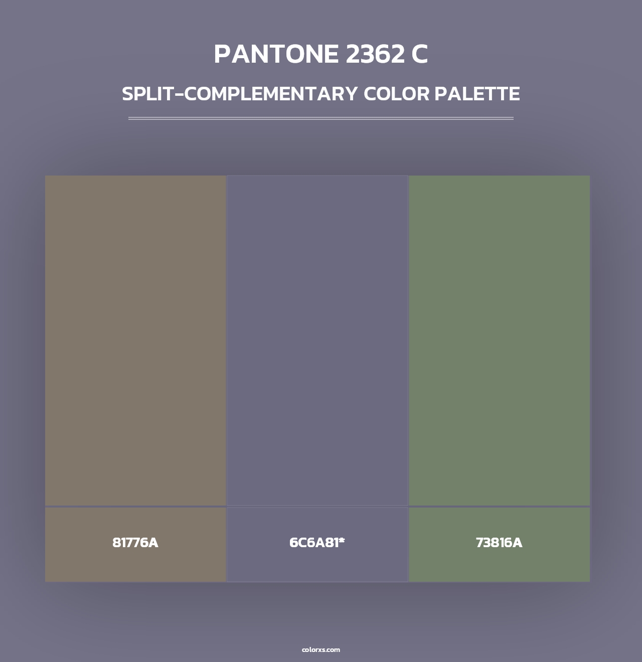 PANTONE 2362 C - Split-Complementary Color Palette