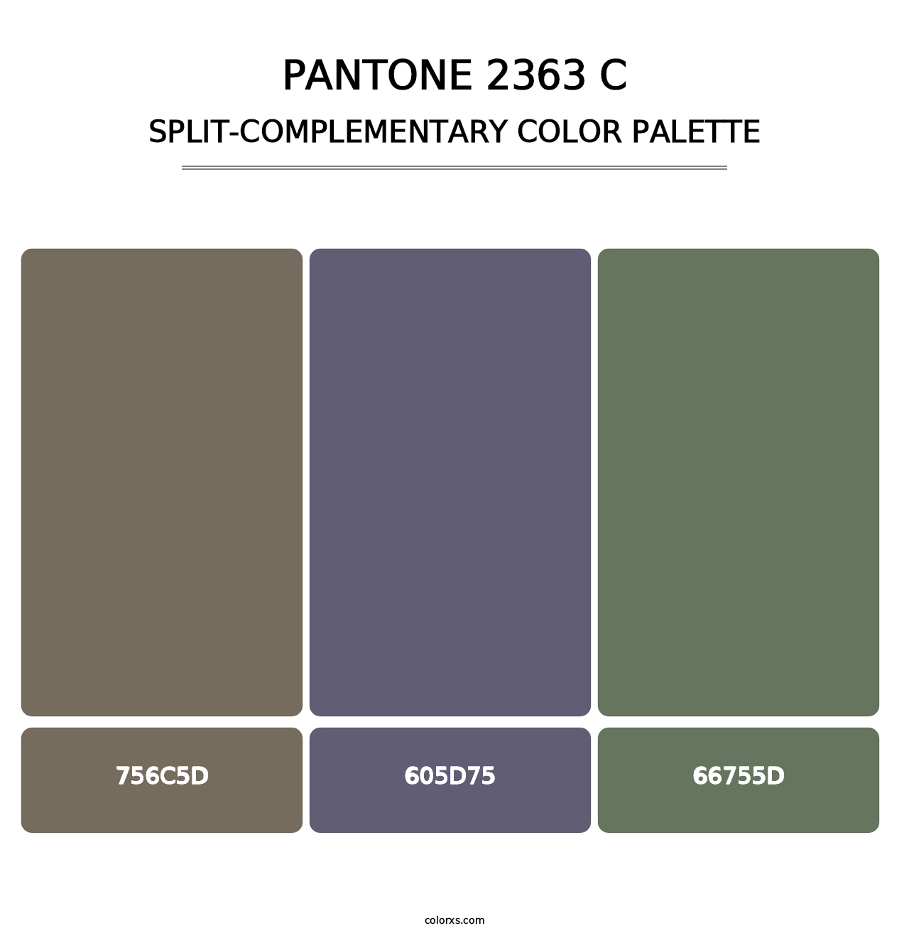 PANTONE 2363 C - Split-Complementary Color Palette