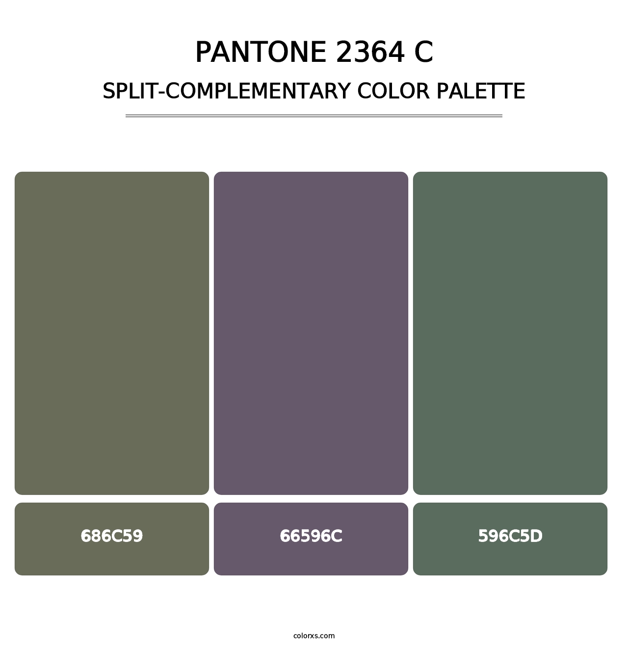 PANTONE 2364 C - Split-Complementary Color Palette