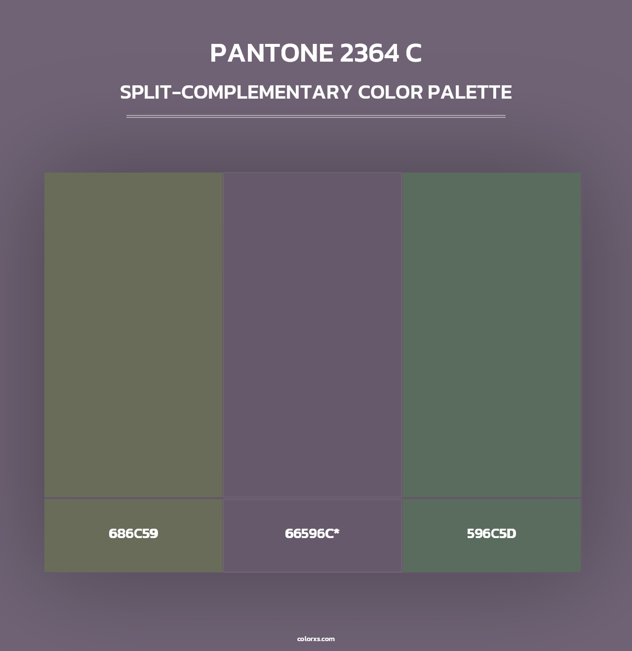 PANTONE 2364 C - Split-Complementary Color Palette