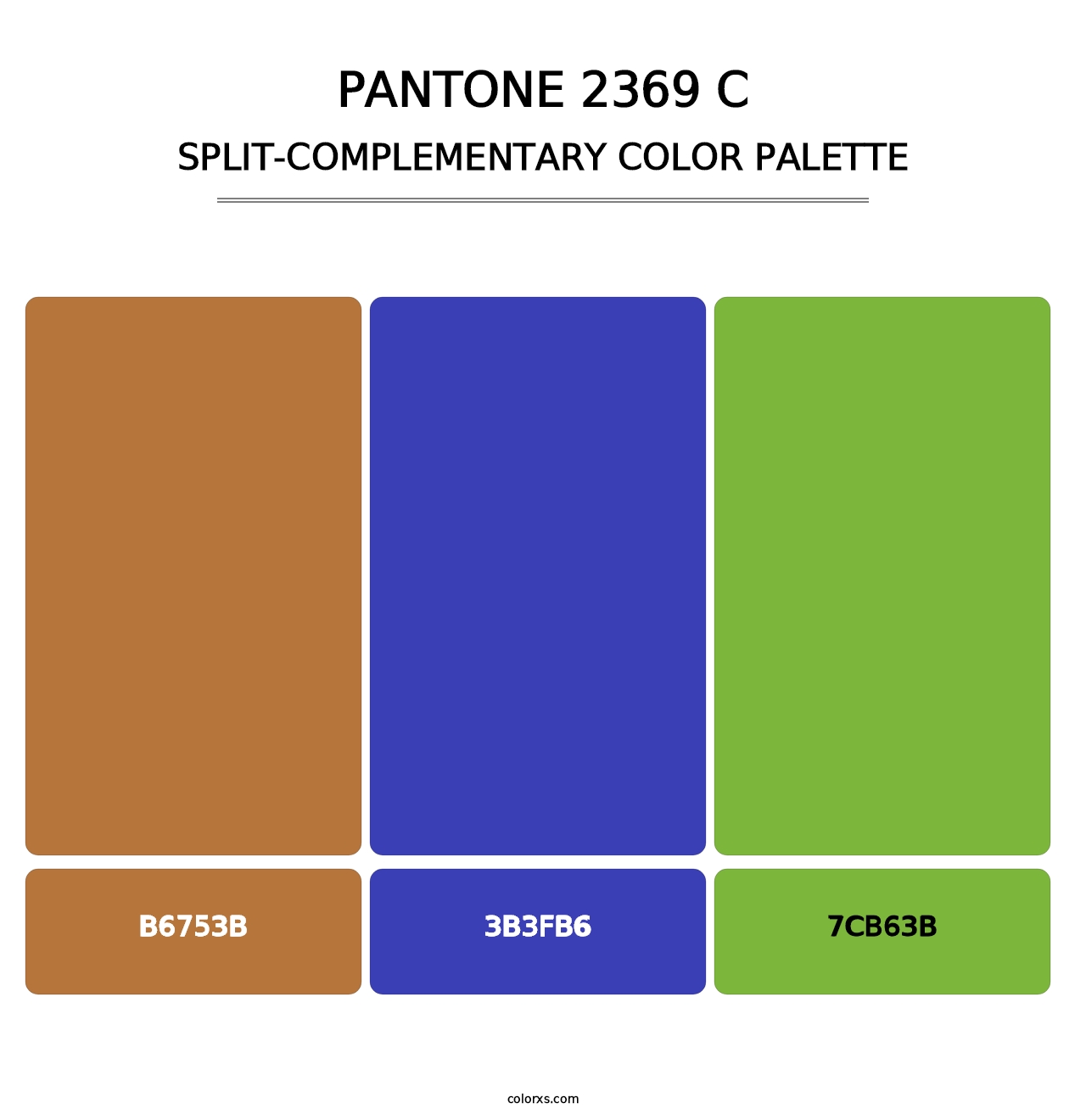 PANTONE 2369 C - Split-Complementary Color Palette