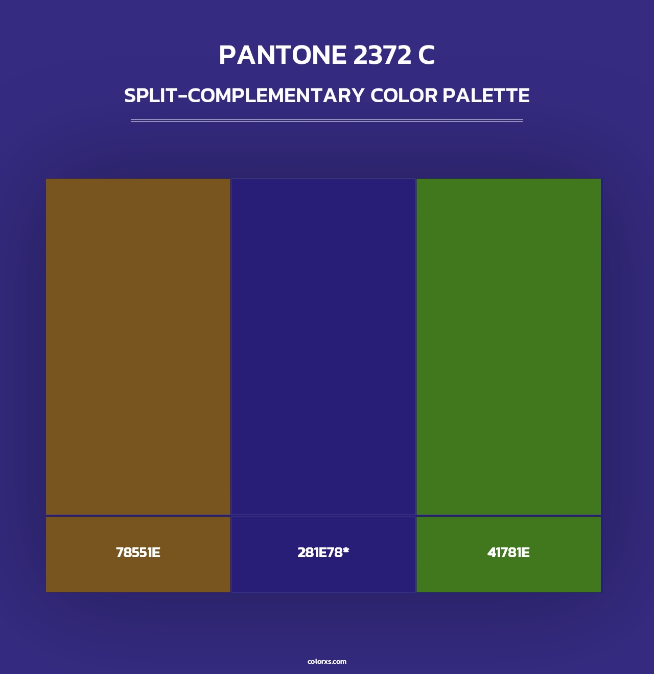 PANTONE 2372 C - Split-Complementary Color Palette