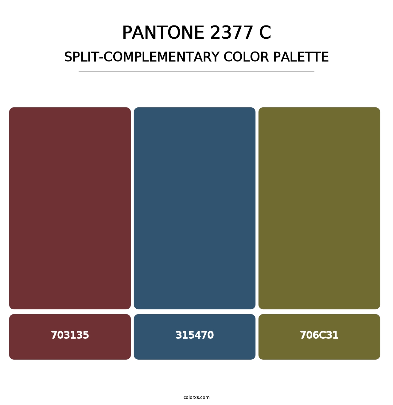 PANTONE 2377 C - Split-Complementary Color Palette
