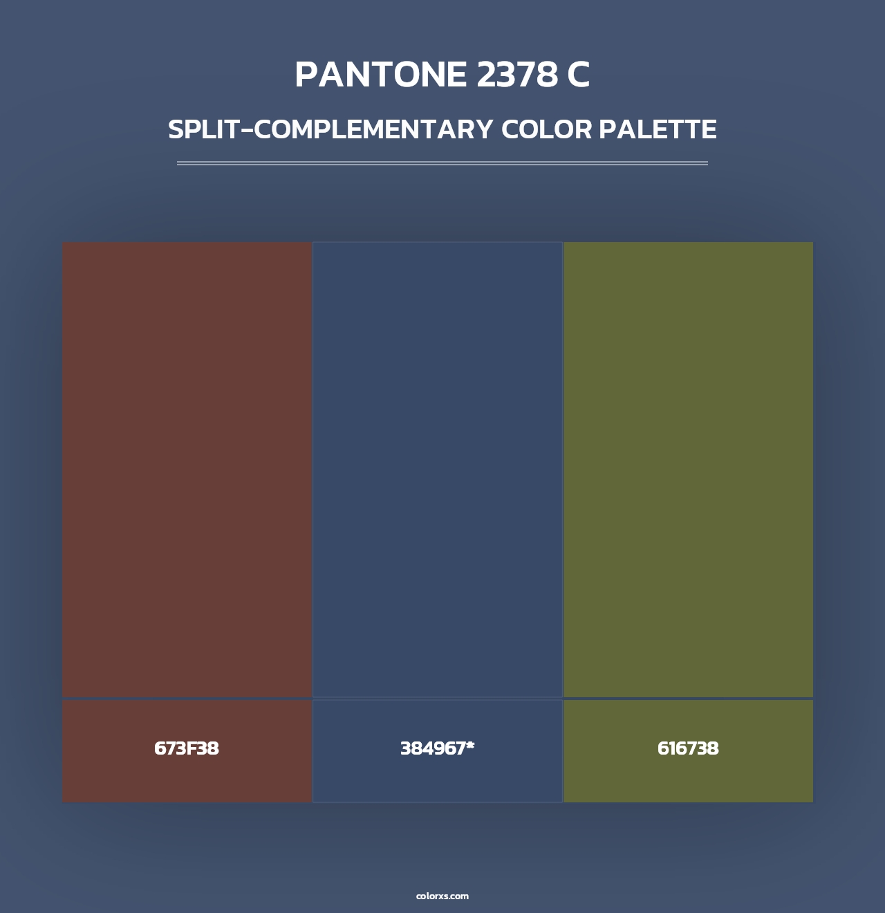 PANTONE 2378 C - Split-Complementary Color Palette