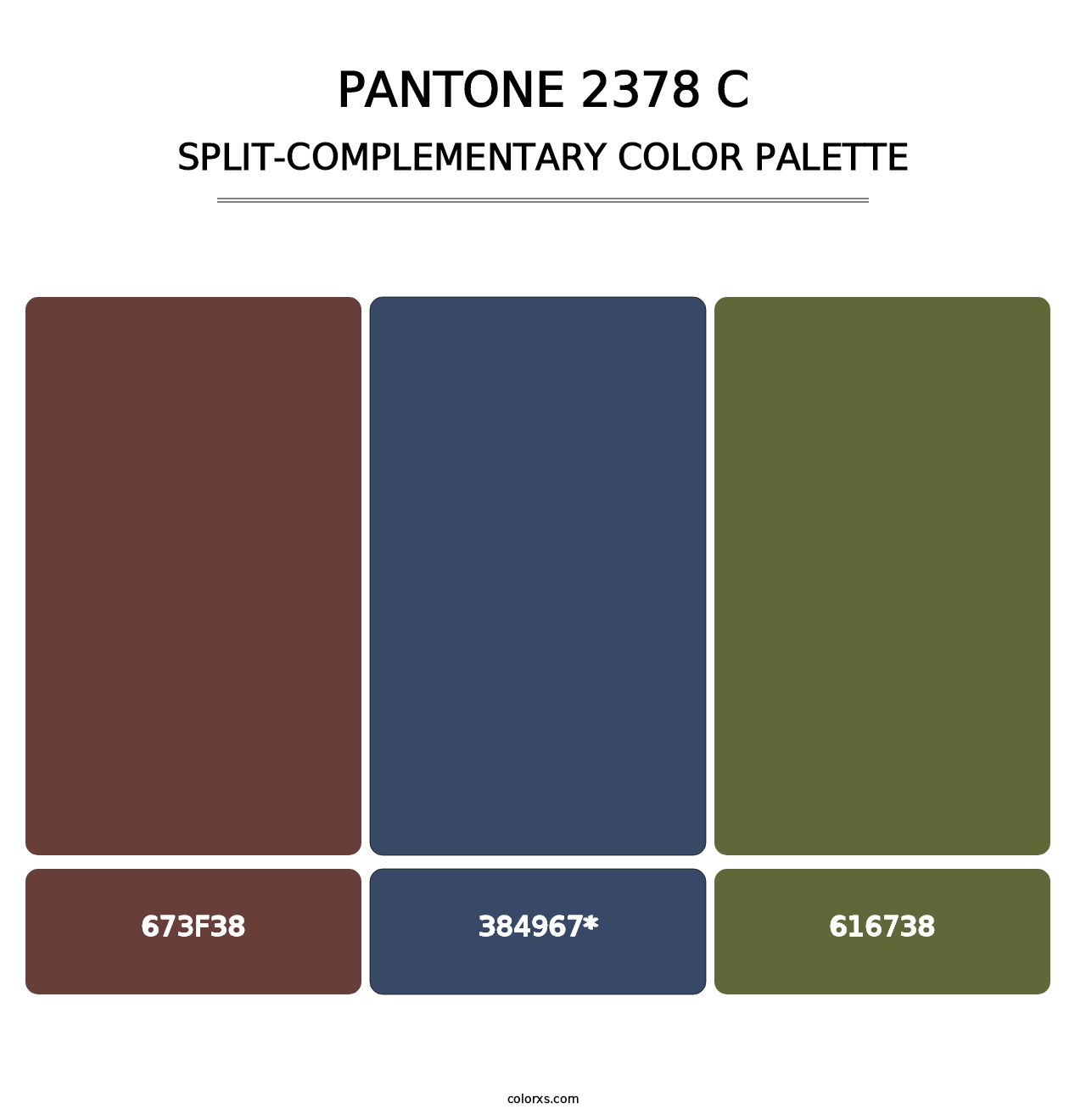 PANTONE 2378 C - Split-Complementary Color Palette