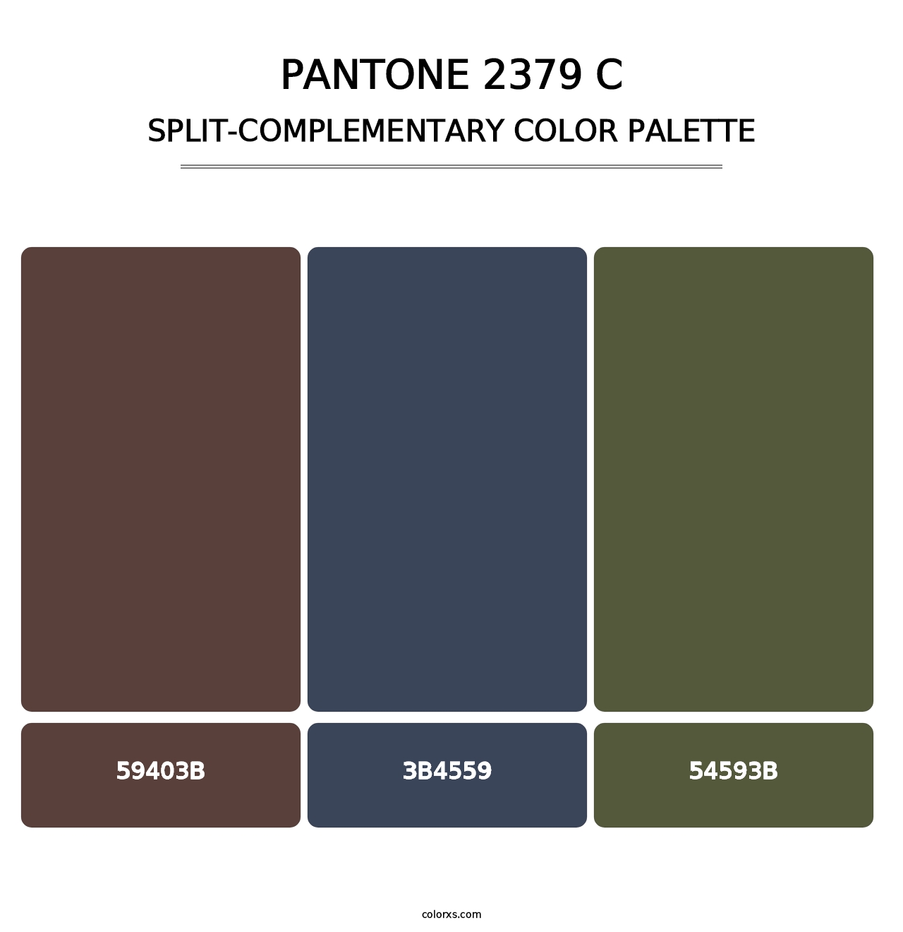 PANTONE 2379 C - Split-Complementary Color Palette