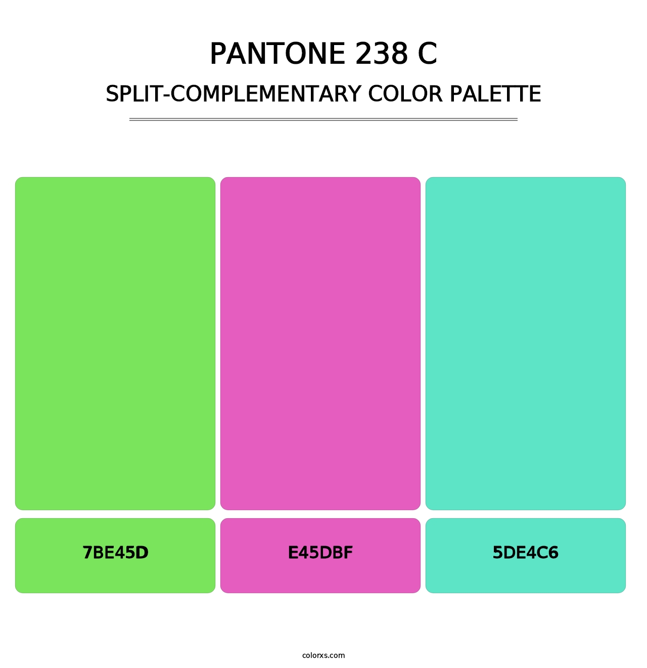 PANTONE 238 C - Split-Complementary Color Palette