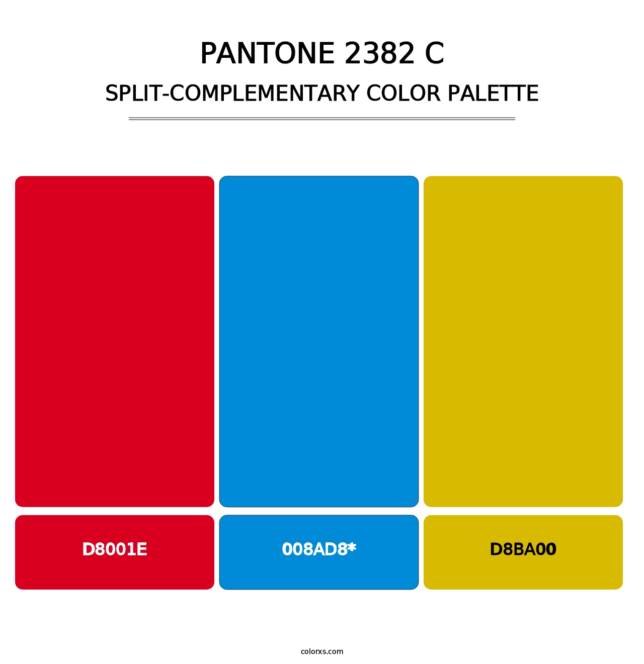 PANTONE 2382 C - Split-Complementary Color Palette