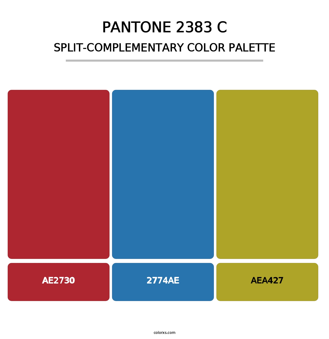 PANTONE 2383 C - Split-Complementary Color Palette