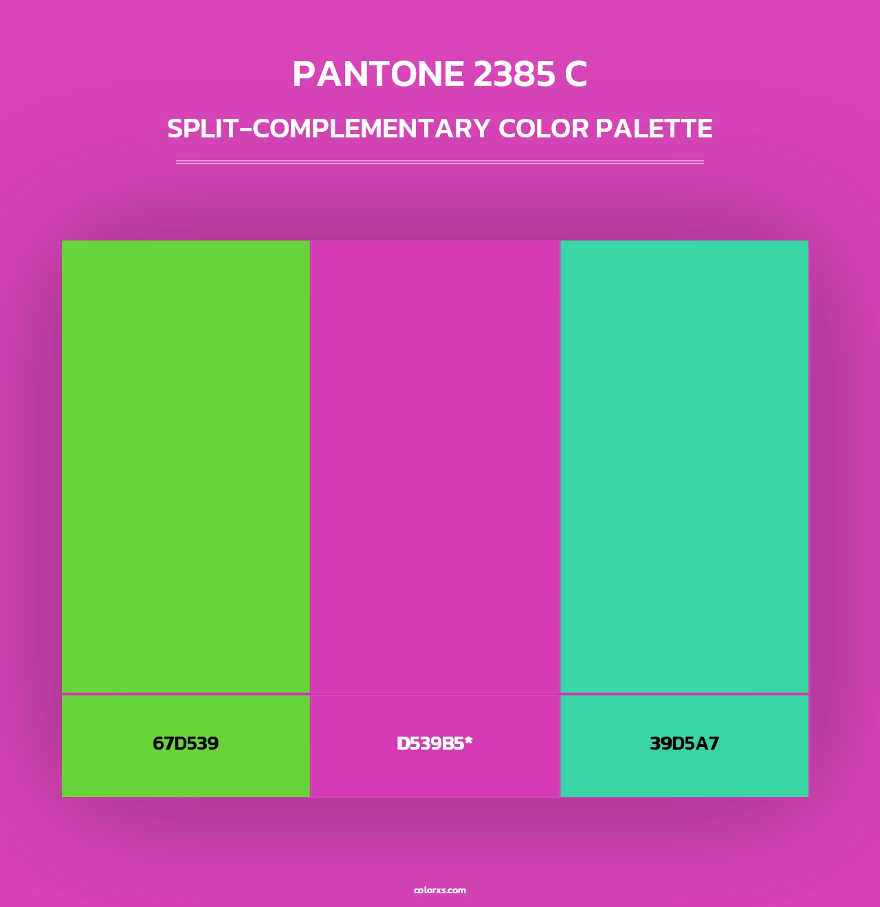 PANTONE 2385 C - Split-Complementary Color Palette