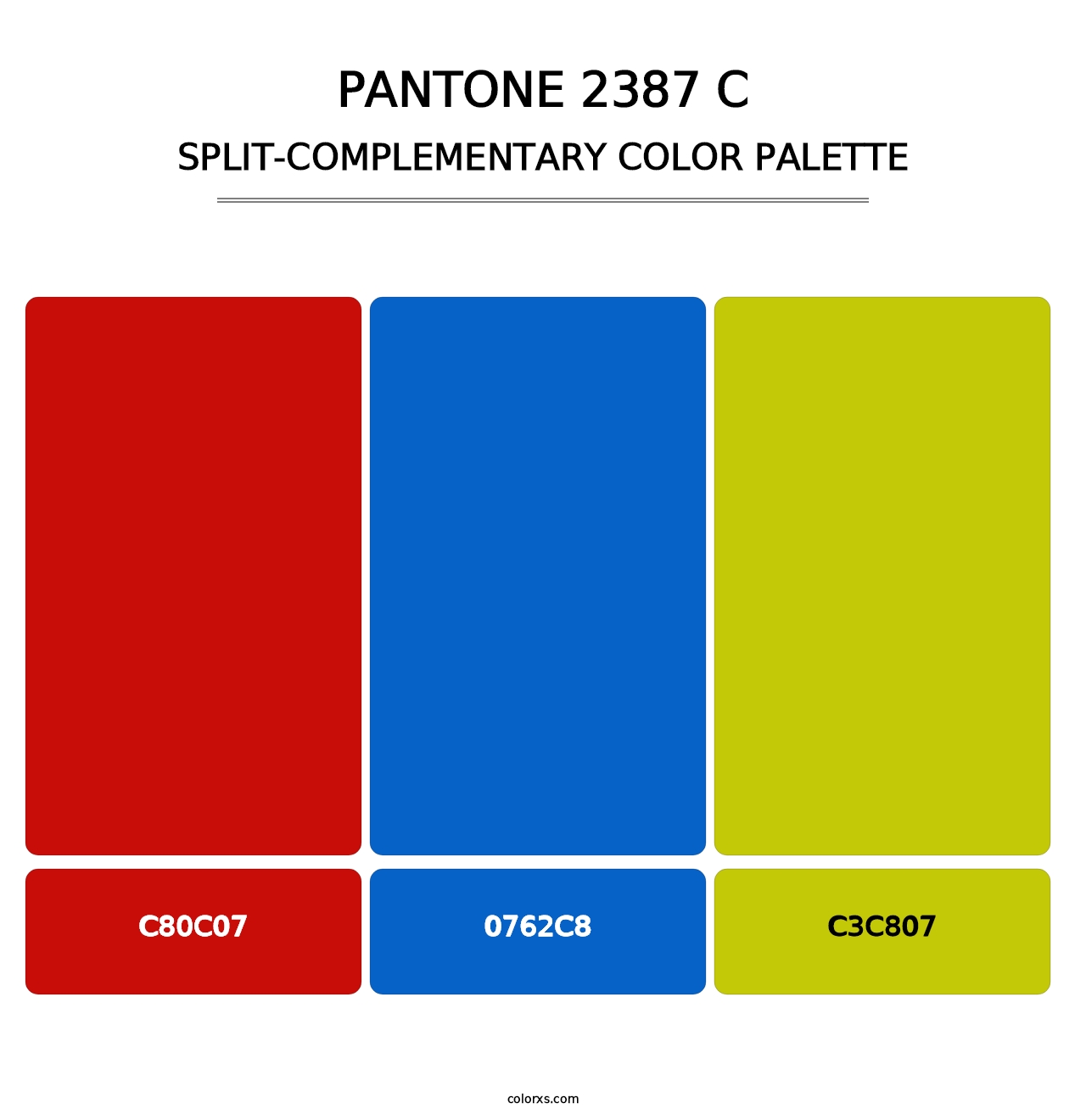 PANTONE 2387 C - Split-Complementary Color Palette