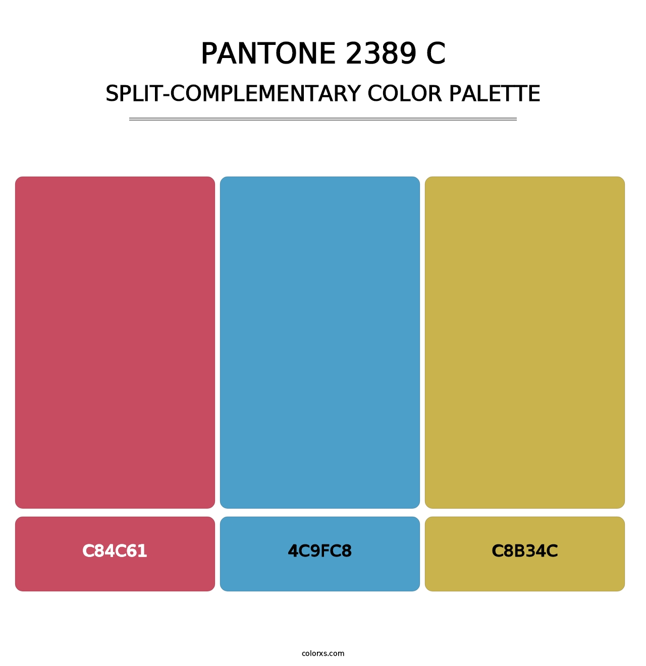 PANTONE 2389 C - Split-Complementary Color Palette
