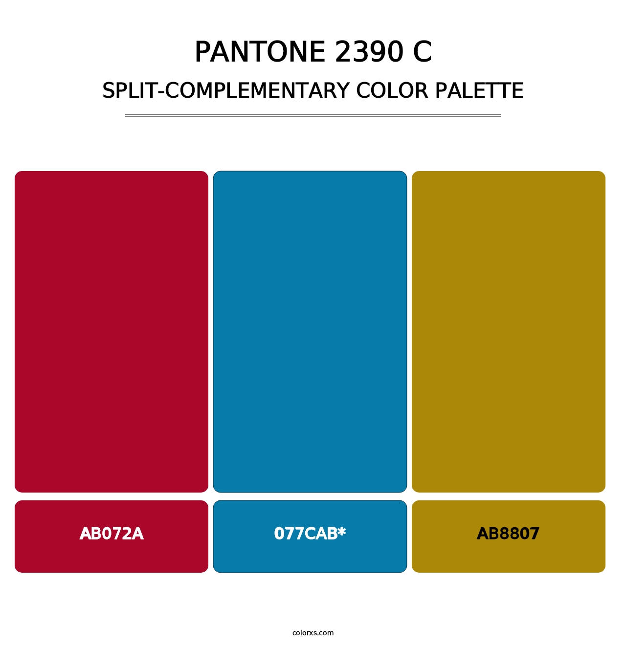 PANTONE 2390 C - Split-Complementary Color Palette