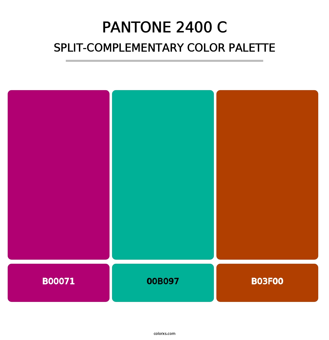 PANTONE 2400 C - Split-Complementary Color Palette