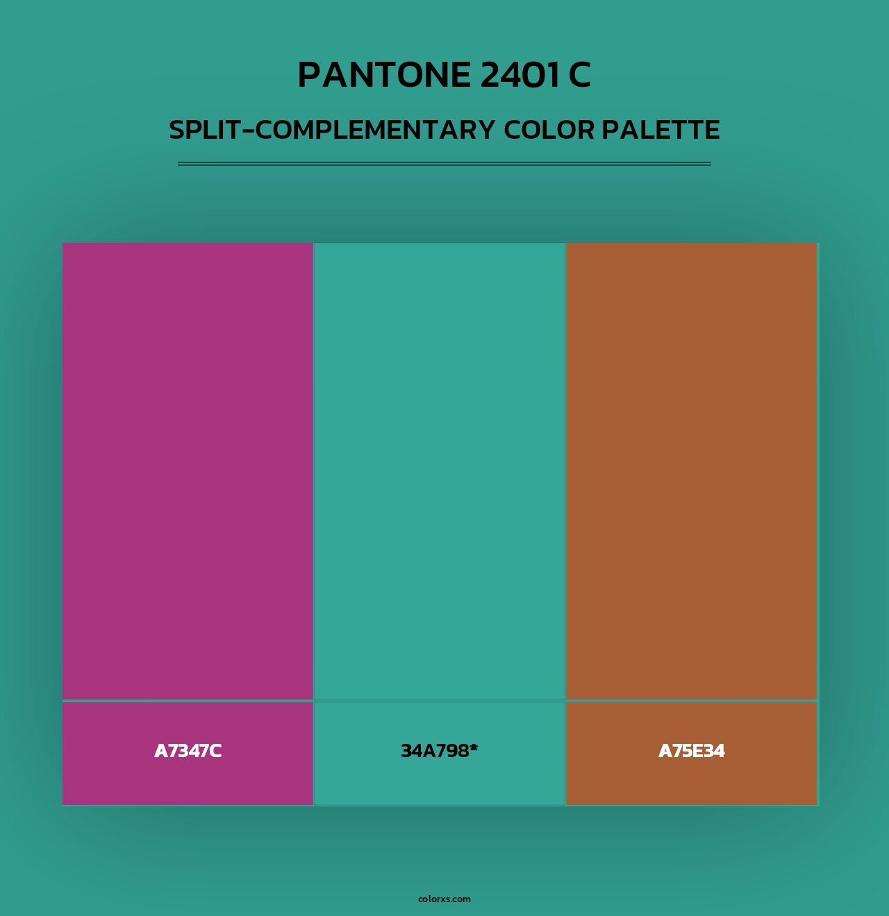 PANTONE 2401 C - Split-Complementary Color Palette