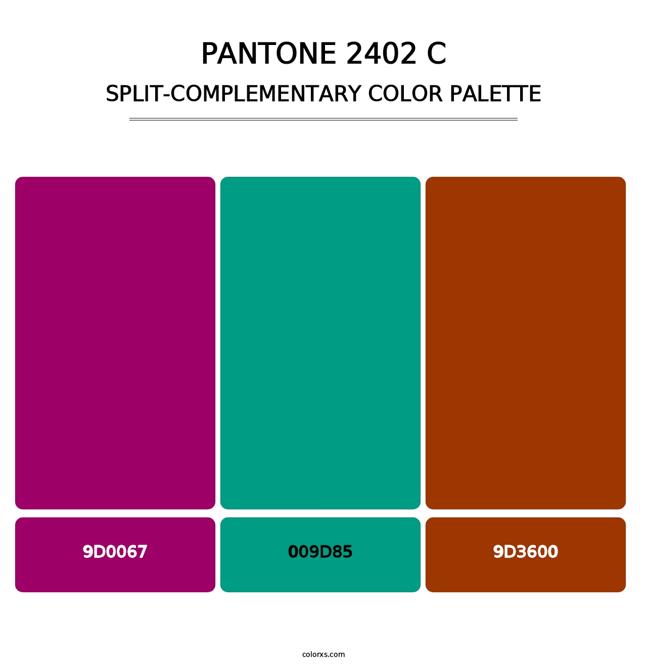 PANTONE 2402 C - Split-Complementary Color Palette