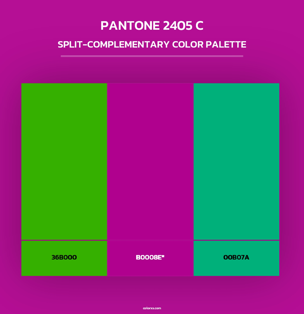 PANTONE 2405 C - Split-Complementary Color Palette