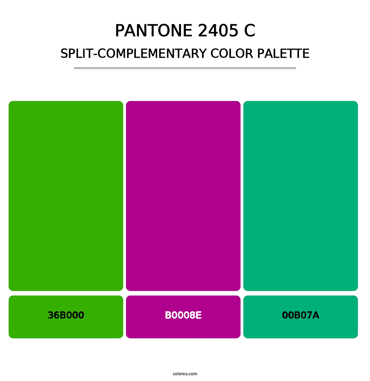 PANTONE 2405 C - Split-Complementary Color Palette