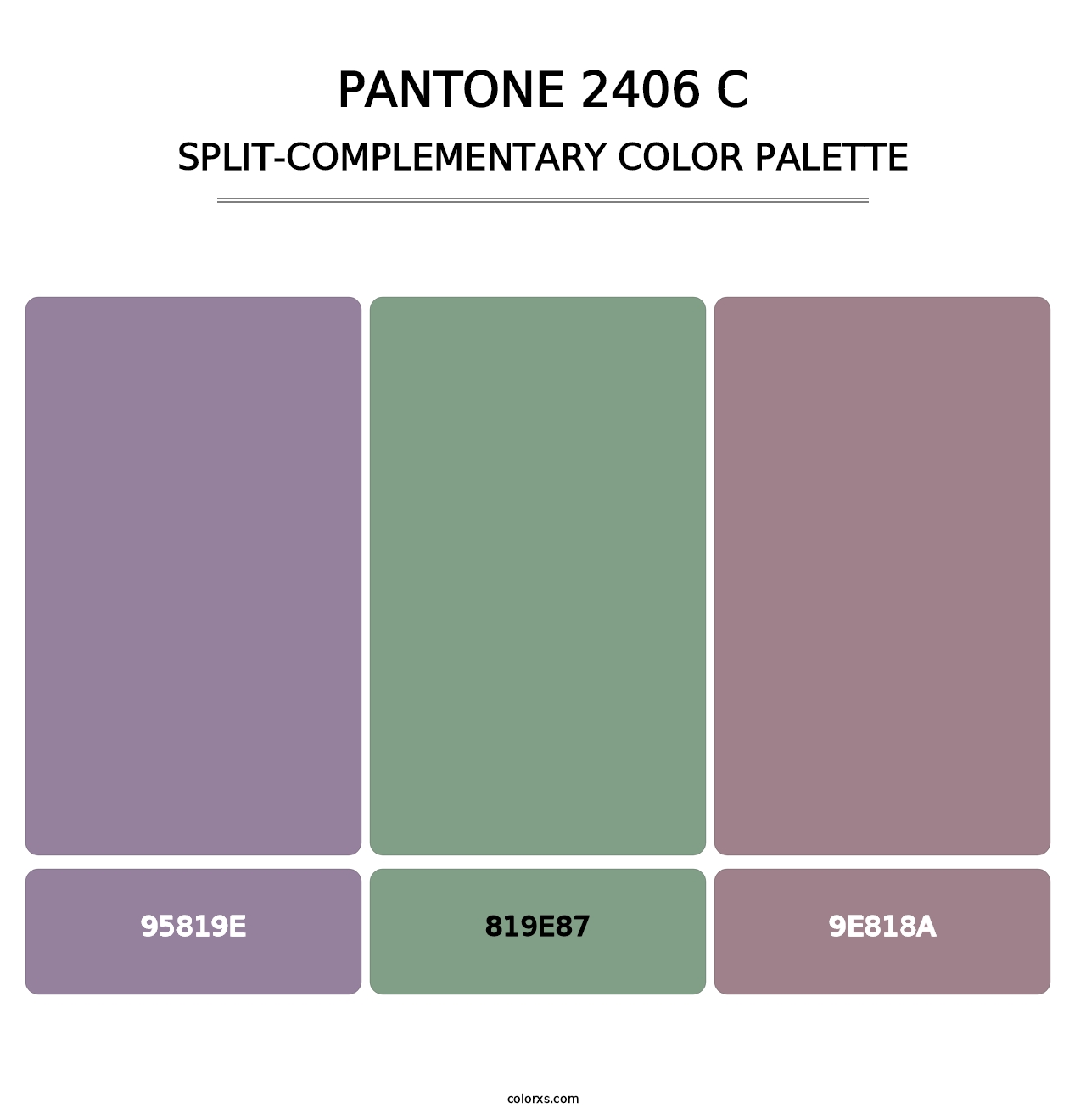 PANTONE 2406 C - Split-Complementary Color Palette