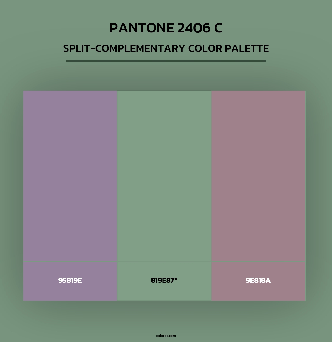 PANTONE 2406 C - Split-Complementary Color Palette