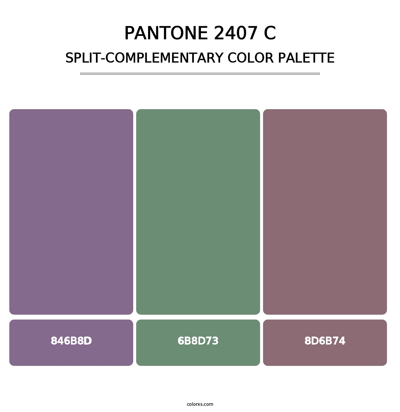 PANTONE 2407 C - Split-Complementary Color Palette