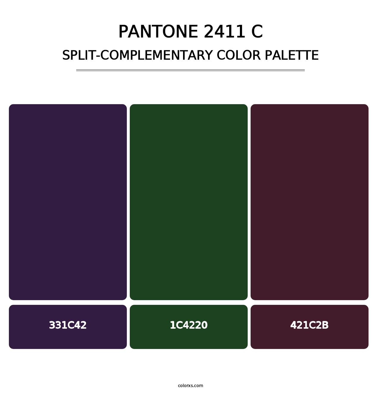 PANTONE 2411 C - Split-Complementary Color Palette
