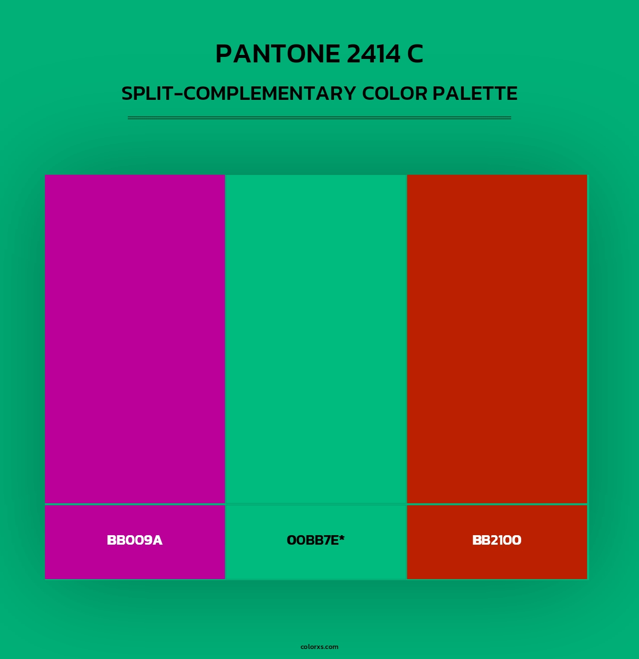 PANTONE 2414 C - Split-Complementary Color Palette